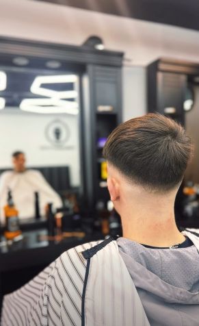 A finished skin fade haircut at Nobleman's Cut